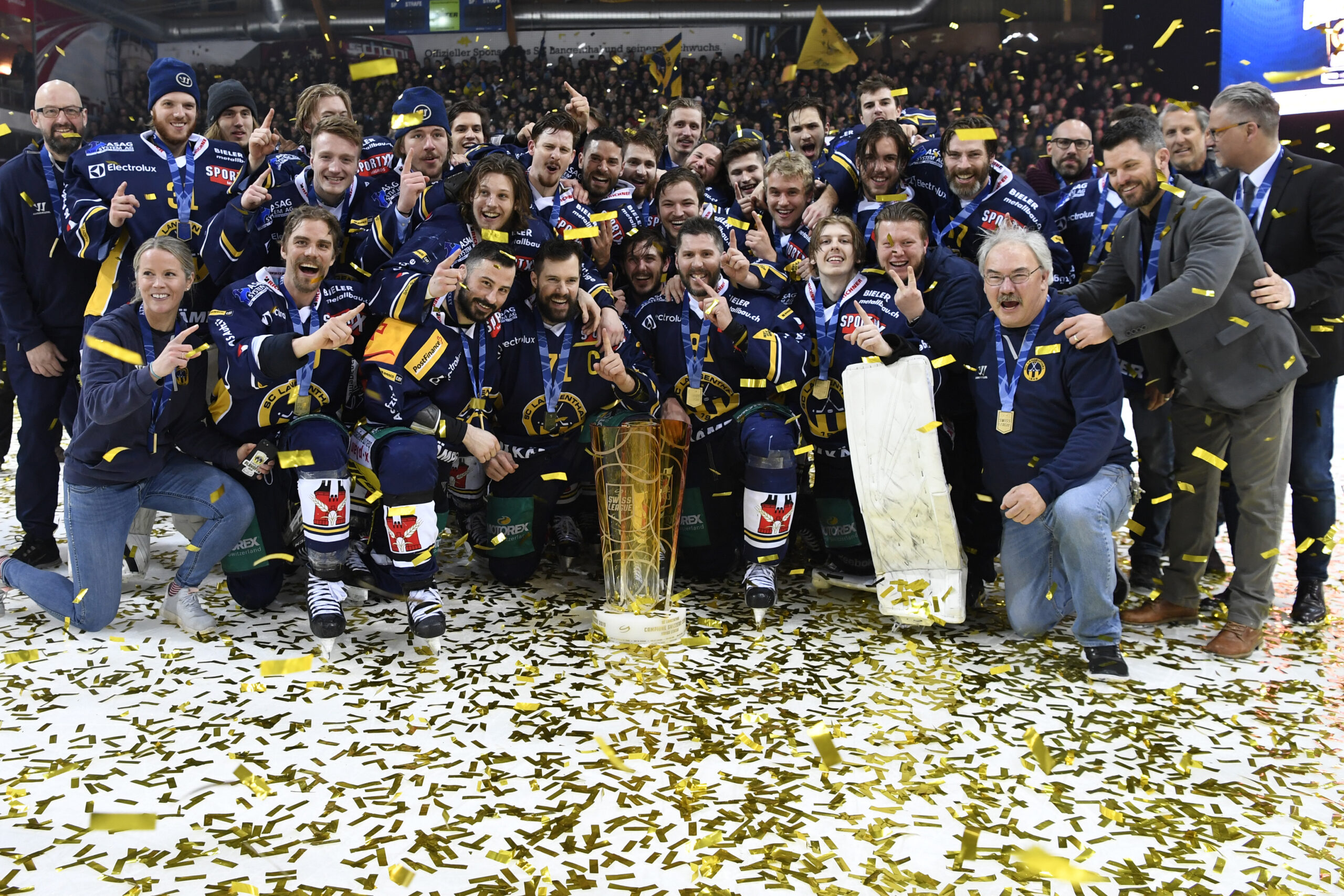 EISHOCKEY, 4. SPIEL, SPIEL 4, SWISS LEAGUE, FINAL, PLAYOFF, PLAYOFFS, PLAY-OFF, SWISS LEAGUE, SL, MEISTERSCHAFT, SAISON 2018/19, HOCKEY SUR GLACE, PLAYOFF FINAL, SC LANGENTHAL HC LA CHAUX DE FONDS