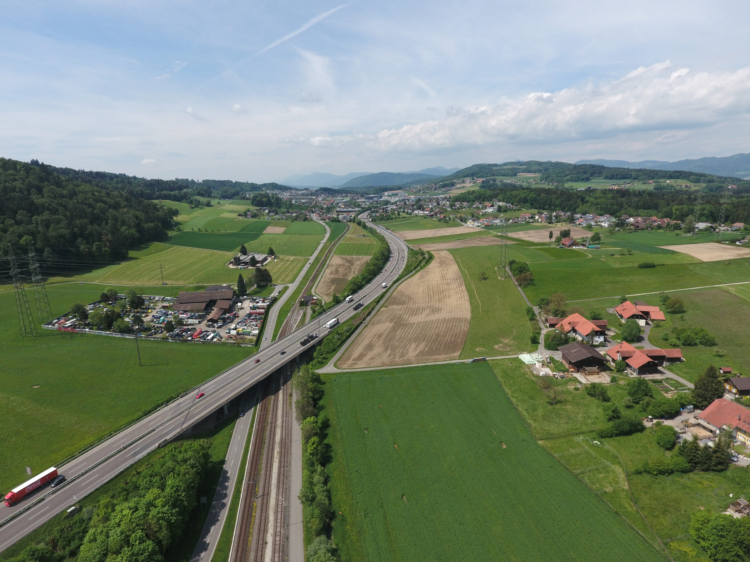 Kölliken aus der Luft, aufgenommen im Sommer 2016.